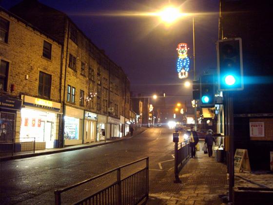 December Evening in Farsley Town Street